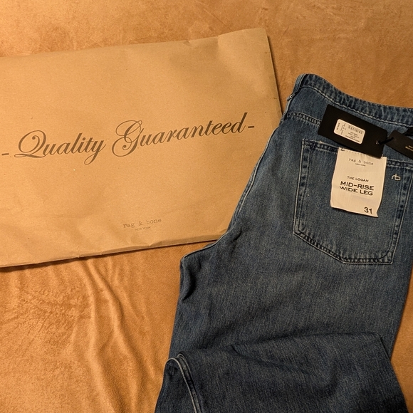 Rag & Bone® Logan Mid-Rise Blue Jeans - Picture 2 of 16